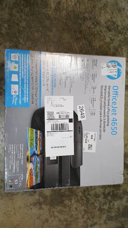 lot 2648 image: HP OfficeJet 4650 All-in-One Thermal Inkjet Printer with Wi-Fi