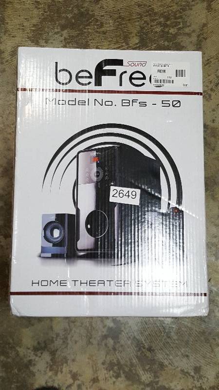 lot 2649 image: beFree Sound 60-Watt 2.1 Channel Surround Sound Bluetooth Speaker System - Set of 2