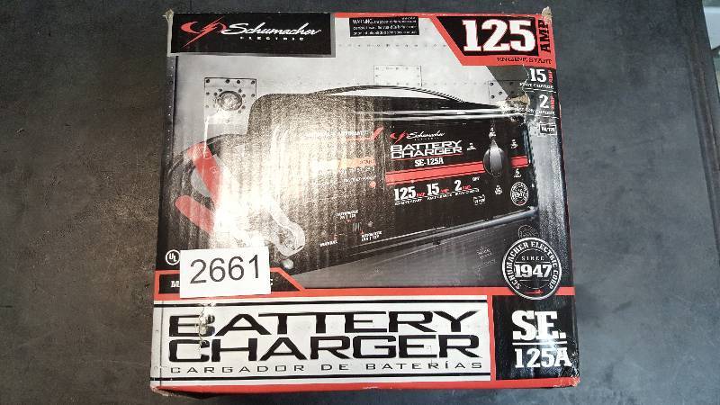 lot 2661 image: Schumacher 125152 Amp Auto Battery Charger