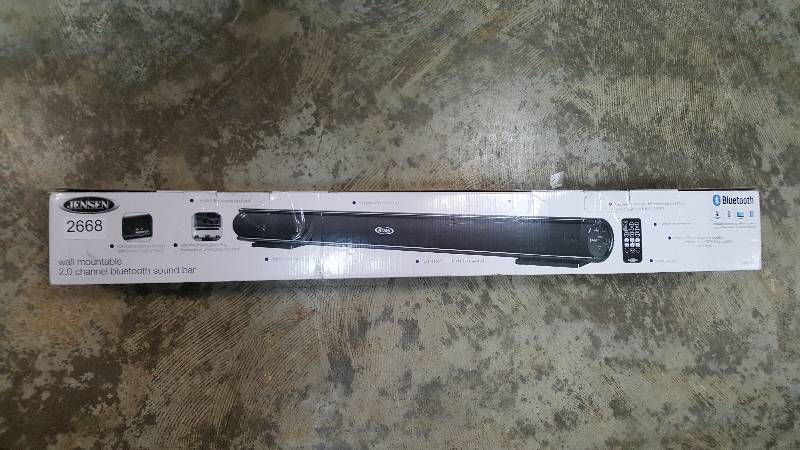 lot 2668 image: Jensen 37 2.0-Channel Bluetooth Soundbar - JSBW-210