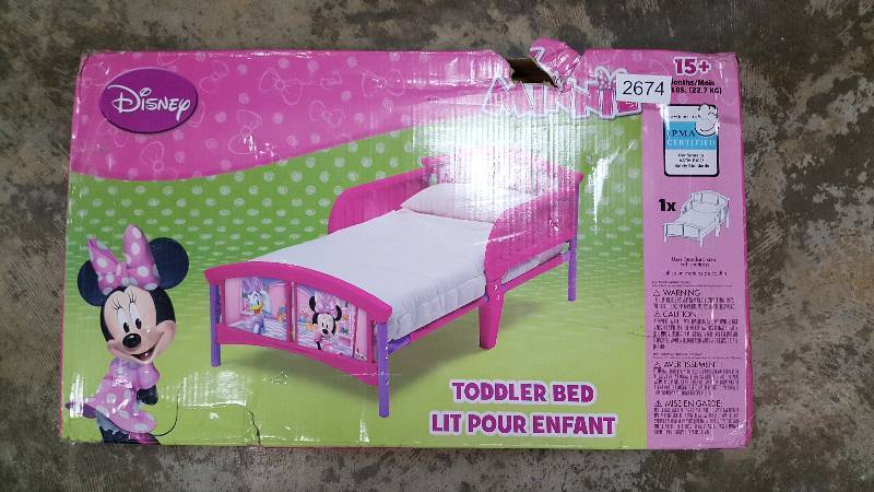 lot 2674 image: Delta Minnie Mouse Toddler Bed