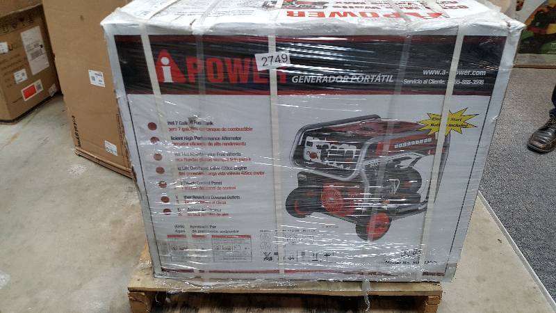 lot 2749 image: A-iPower 8250Watts Gasoline Powered Portable Generator with Electric Start - SUA8250E-CARB