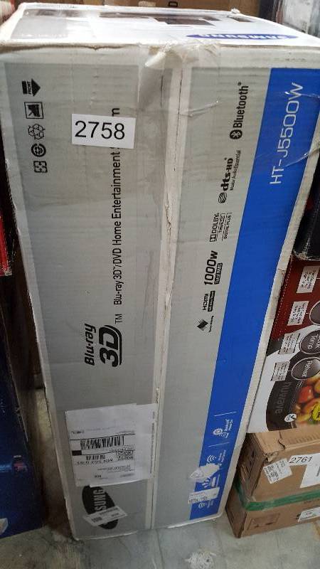 lot 2758 image: Samsung 5.1-Channel Smart 3D Blu-ray Home Theater Sound System