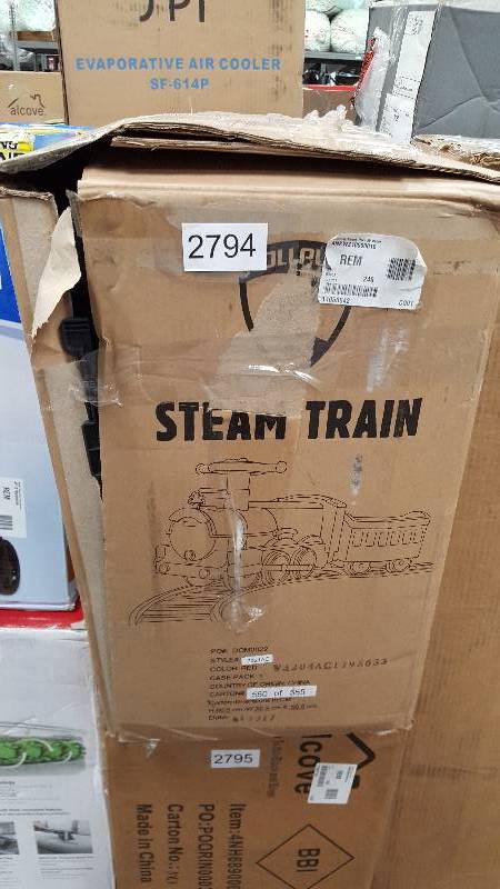 lot 2794 image: Rollplay Steam Train 6V Battery Ride-On Toy