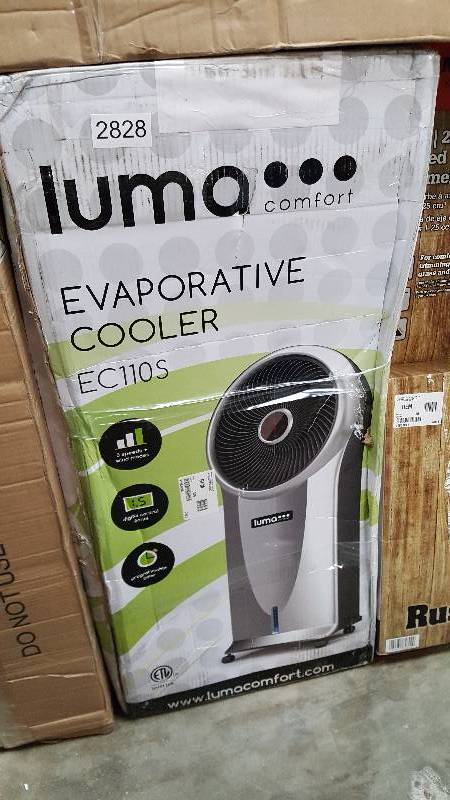lot 2828 image: Luma Comfort Portable Evaporative Cooler - Silver