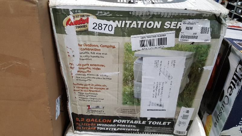 lot 2870 image: Century Portable Toilet with 5-Gallon Holding Tank