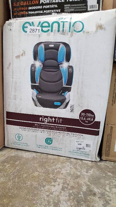 lot 2871 image: Evenflo RightFit Capril Booster Car Seat