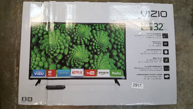 lot 2911 image: VIZIO D-Series 32 1080p Full-Array LED Smart TV - D32f-E1