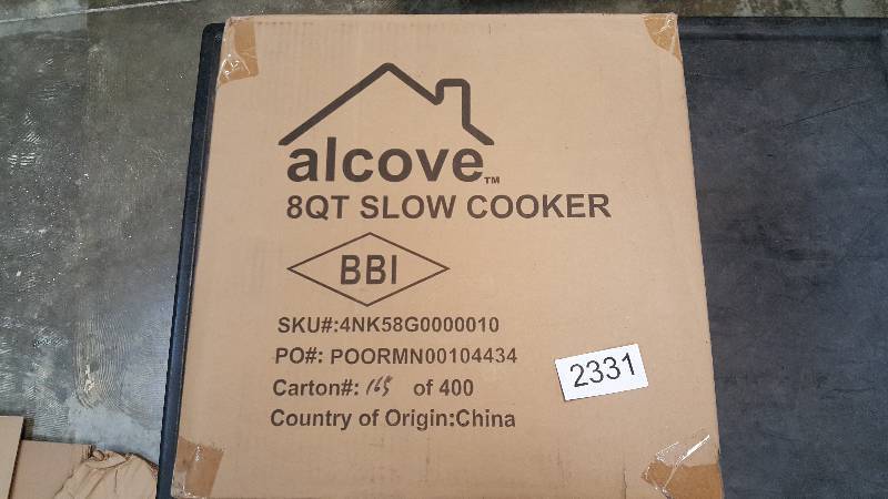 alcove 8-Qt. Manual Slow Cooker with Soup Ladle - Red