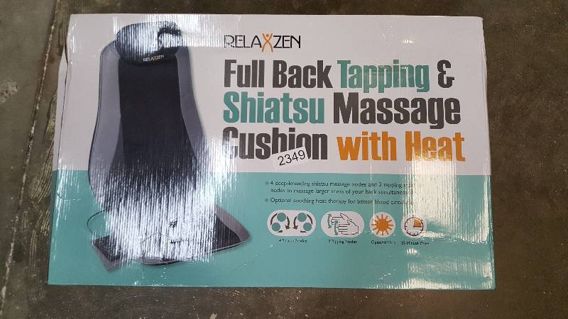 Comfort Products Full Back Shiatsu and Tapping Massage Cushion with Heat