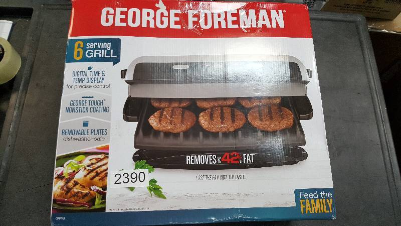 George Foreman 6-Serving Removable Plate Grill