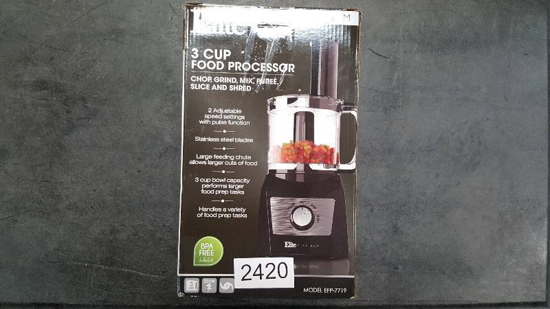 Elite Platinum 3-Cup Food Processor