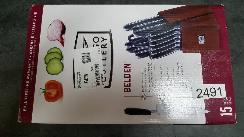 Chicago Cutlery Belden 15-Pc. Stainless Steel Cutlery Set with Block