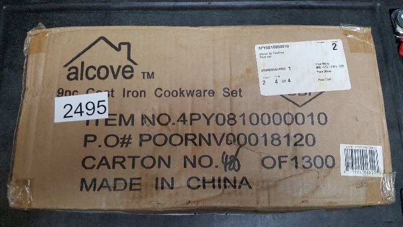 alcove 9-Pc. Unseasoned Cast Iron Cookware Set