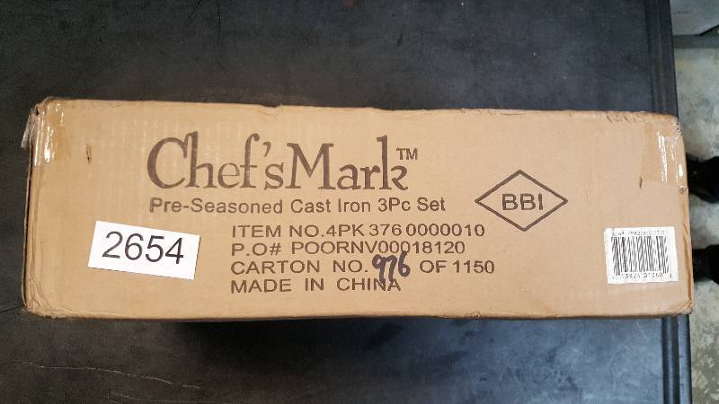 Chefs Mark 3-Pc. Pre-Seasoned Cast Iron Essential Pan Set