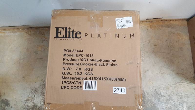 Elite Platinum 10-Qt. Electric Pressure Cooker