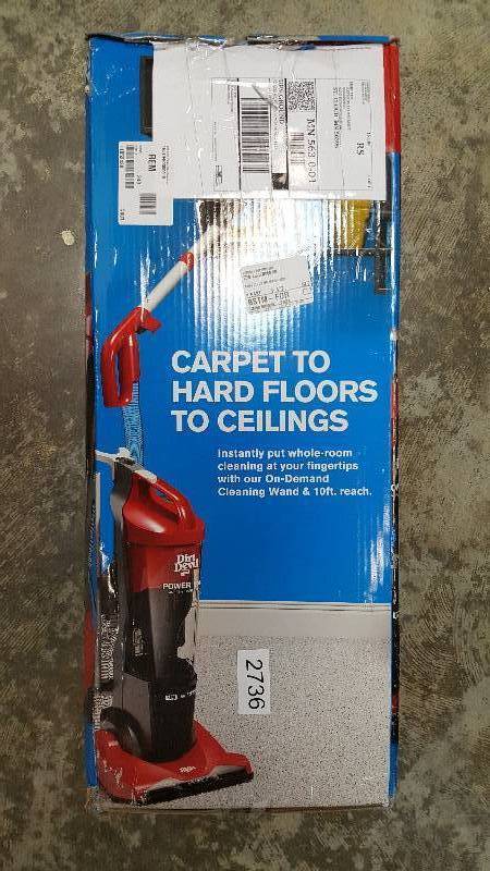 lot 2736 image: Dirt Devil Power Duo Carpet and Hard Floor Cyclonic Upright Vacuum