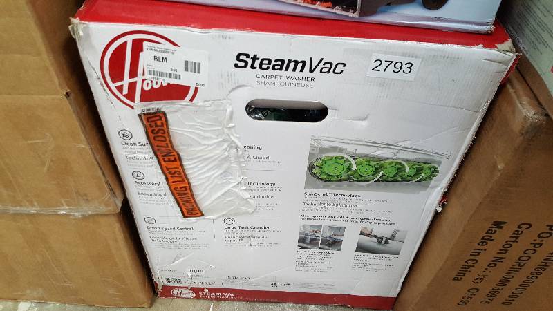 lot 2793 image: Hoover SteamVac Carpet Cleaner with Clean Surge