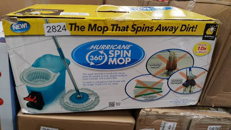 lot 2824 image: AsSeenOnTV Hurricane Spin Mop
