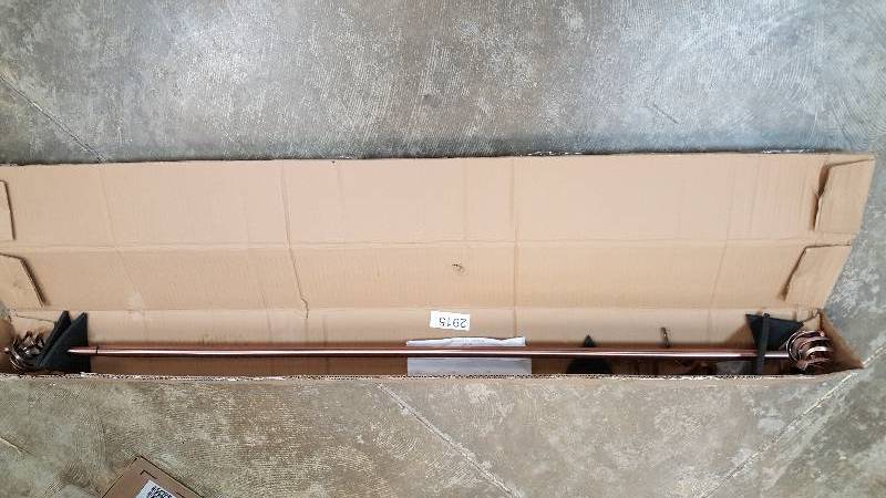 lot 2915 image: Portsmouth Home Twisted Sphere Telescoping 48 to 86 Curtain Rod - Copper