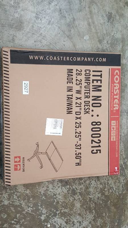 lot 2927 image: Coaster Desks Laptop Computer Stand with Adjustable Swivel Top and Casters