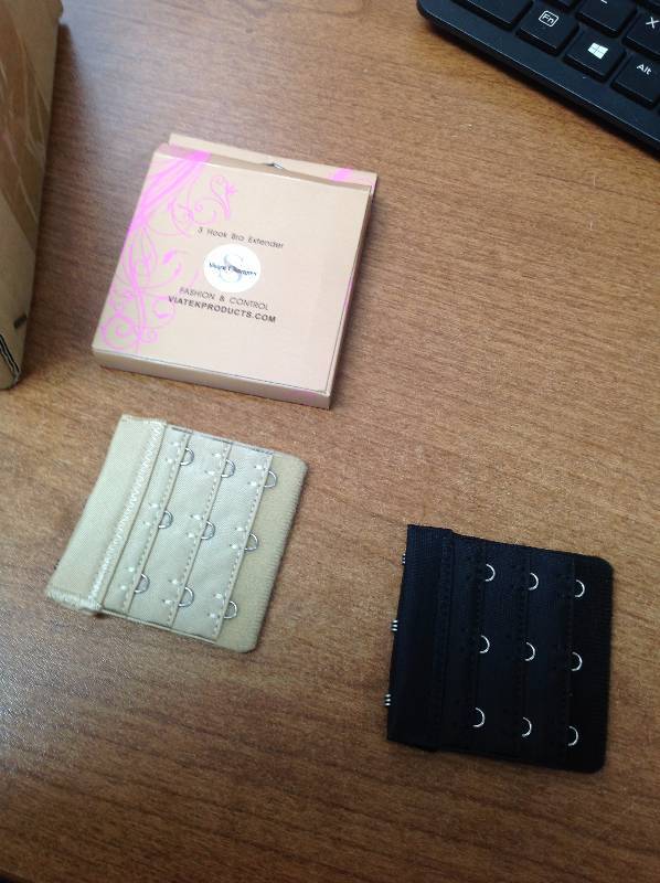 new in box - 200 Boxes Of 2-3 Hook Bra extenders, black and white