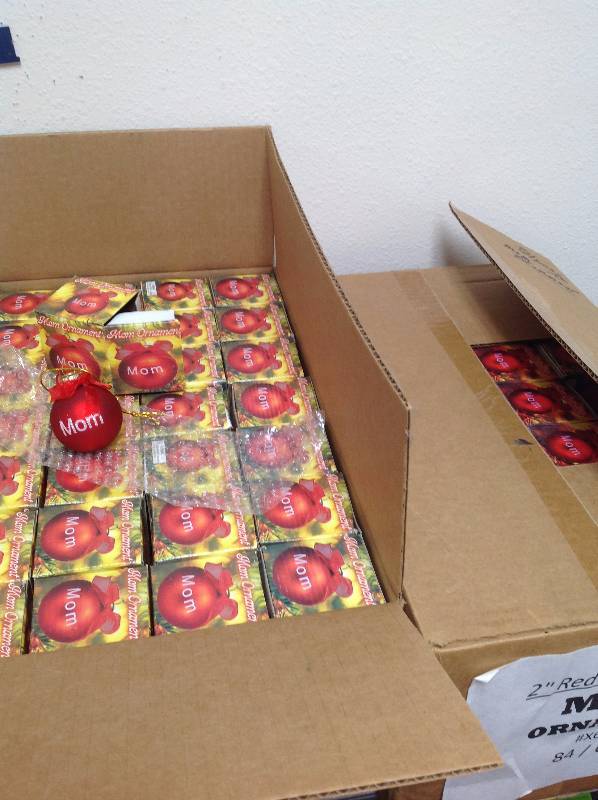 New in Box- 168 Red Mom Ornaments