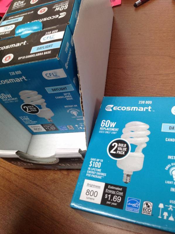 NEW-&nbsp6 -Ecosmart 60 w Replacement bulbs