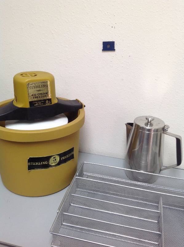 Ice cream Maker, Silverware holder, and coffee pot
