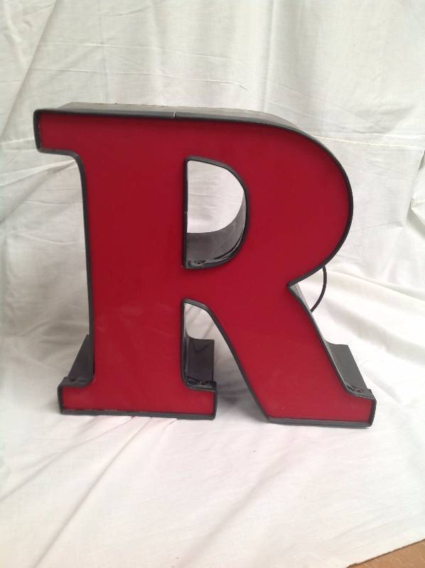lot 1 image: Red Neon Letter R