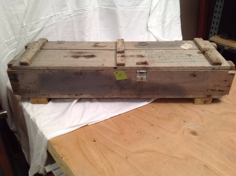 lot 15 image: Wooden Ammo Crate