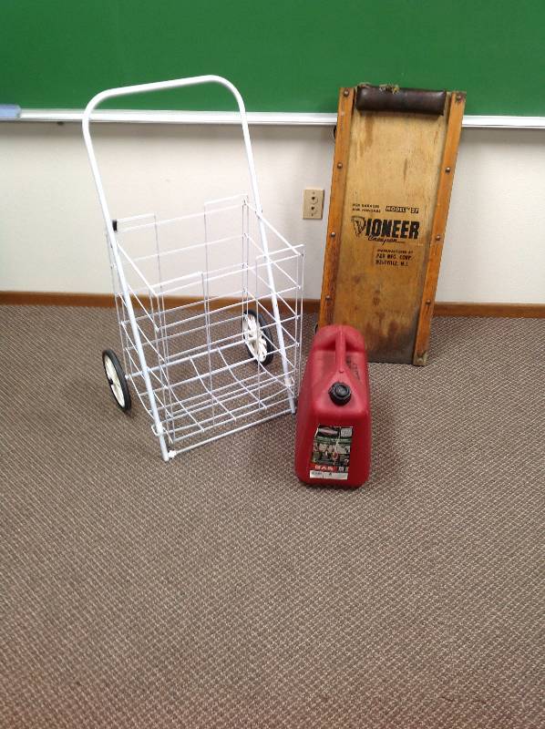 lot 51 image: Creeper, Gas Can and A White Cart