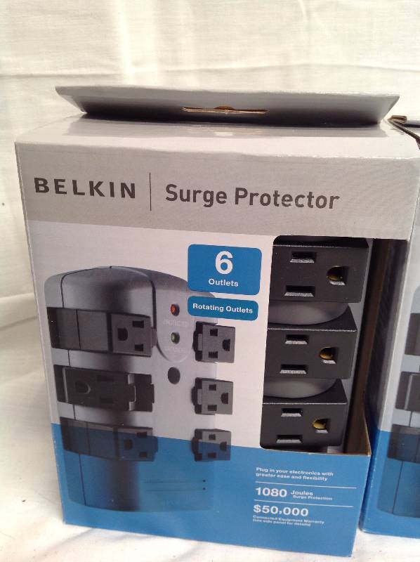 lot 107 image: 2-Belkin Outlet - 6 Spot