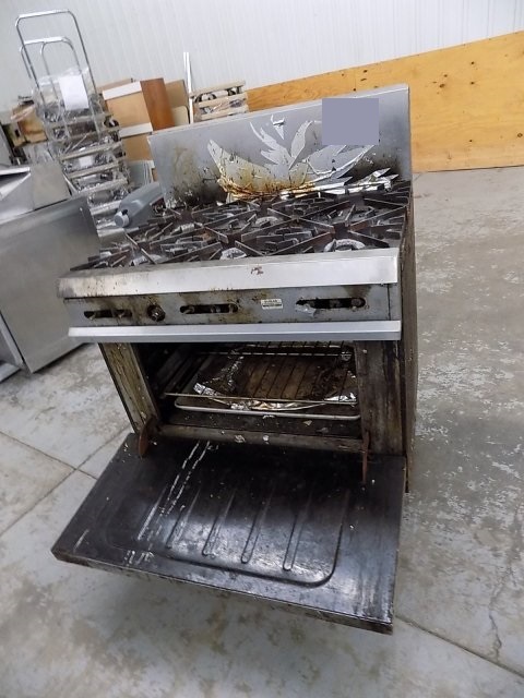 US Range 36 Oven6 Burner on Wheels, Gas