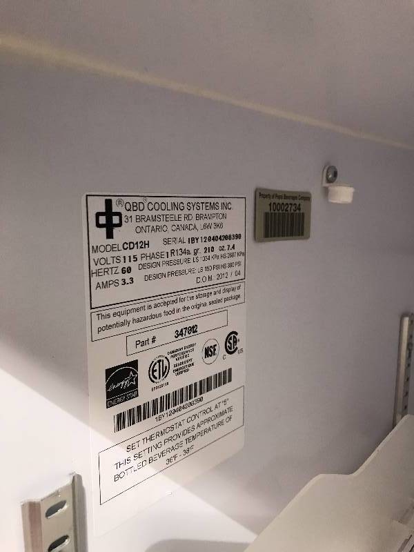 66.Beverage-Air, Mod #PR24-1AHS, split door commercial refrigerator, NSF, 115 volts, 5.5 amps, caster mounted, 26x32x82.5H.