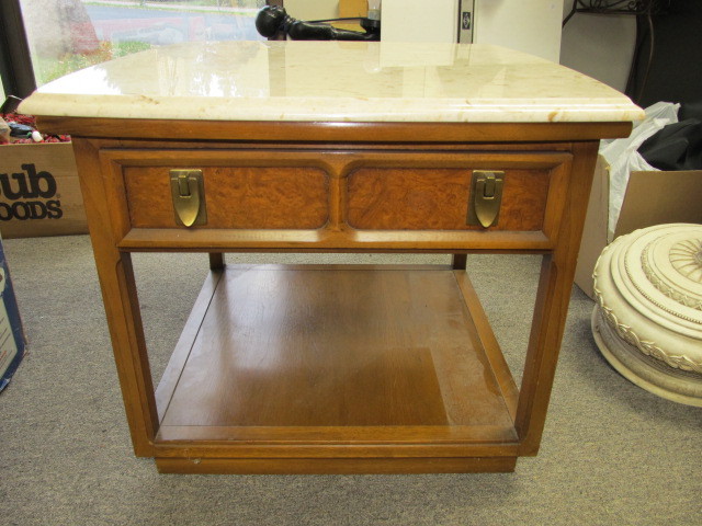 lot 14 image: Vintage Mid Century Marble Top Table