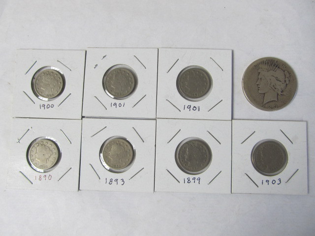lot 58 image: Group of Old US Coins