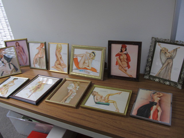 lot 94 image: Large Group of Framed VARGAS Pinup Girl Prints