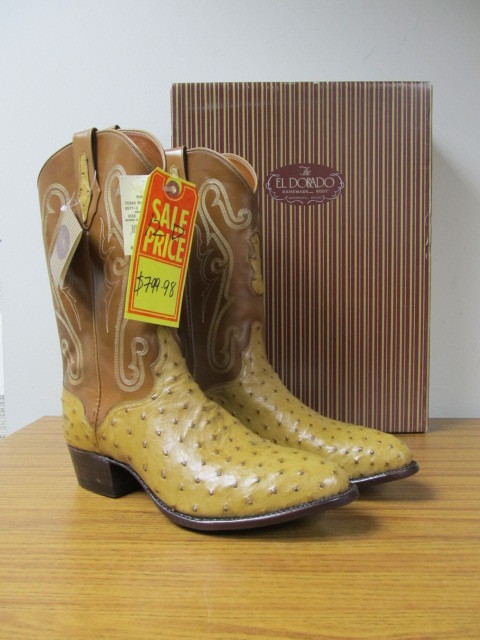 lot 122 image: BRAND NEW High End EL DORADO Mens Western Cowboy Boots - Size 12D