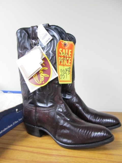 lot 123 image: BRAND NEW High End J. CHISHOLM Mens Western Cowboy Boots - Size 12D