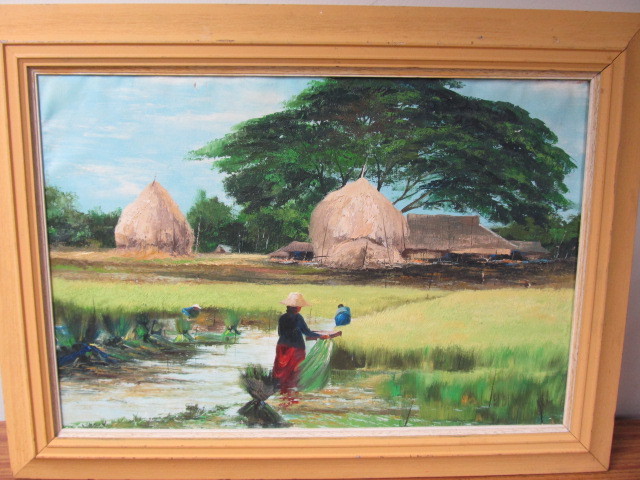 lot 139 image: Vintage Framed Oil on Canvas Painting