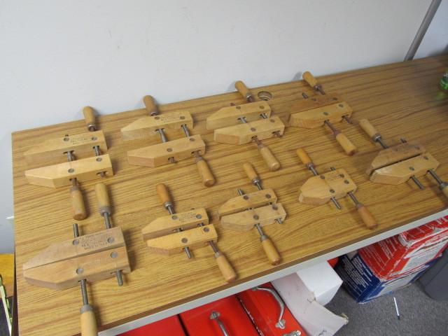lot 147 image: Vintage JORGENSEN Adjustable Woodworking Clamps