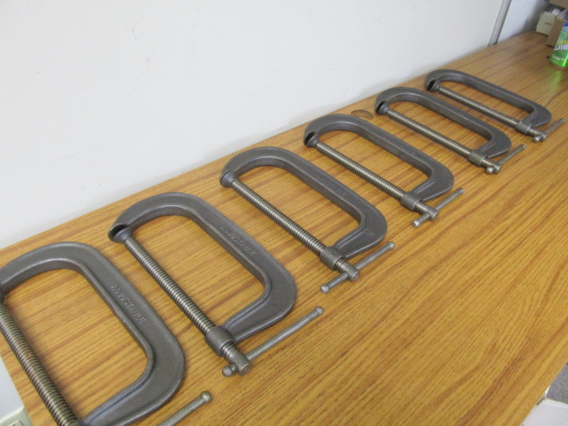 lot 148 image: NICE Group of LARGE Heavy Duty C-Clamps