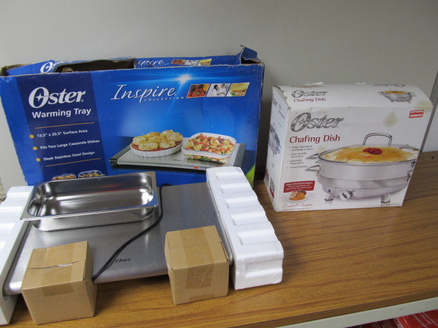 lot 60 image: NIB Oster Chafing Dish & Warming Tray