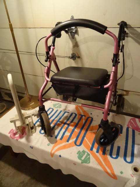 Fold up walker  sit. Bath tub moun...