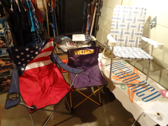 Aluminum folding lawn chair. Viking...