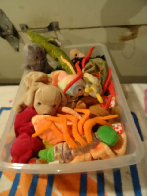 15 Qt bin full of TY beanie babies....