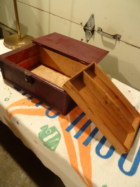 15 x 10 x 5 vintage wood box with i...