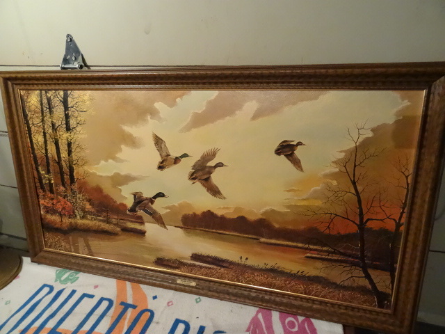 Mallards in flight print. R Manning...