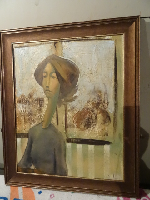 Wood framed painting. 24 x 28...